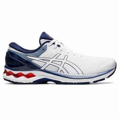 Férfi Asics Gel-Kayano 27 Futócipő AS5894321 Fehér/Sötétkék